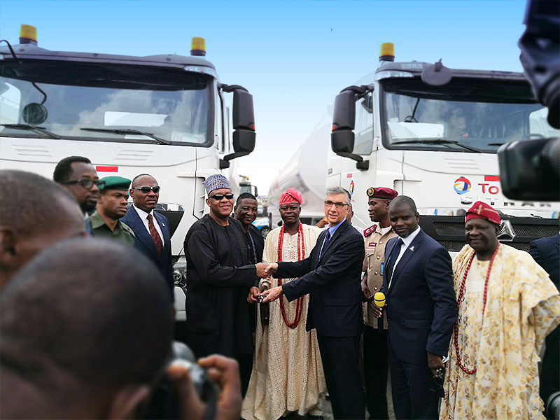 Vehicle delivery ceremony of Nigeria TOTAL Group